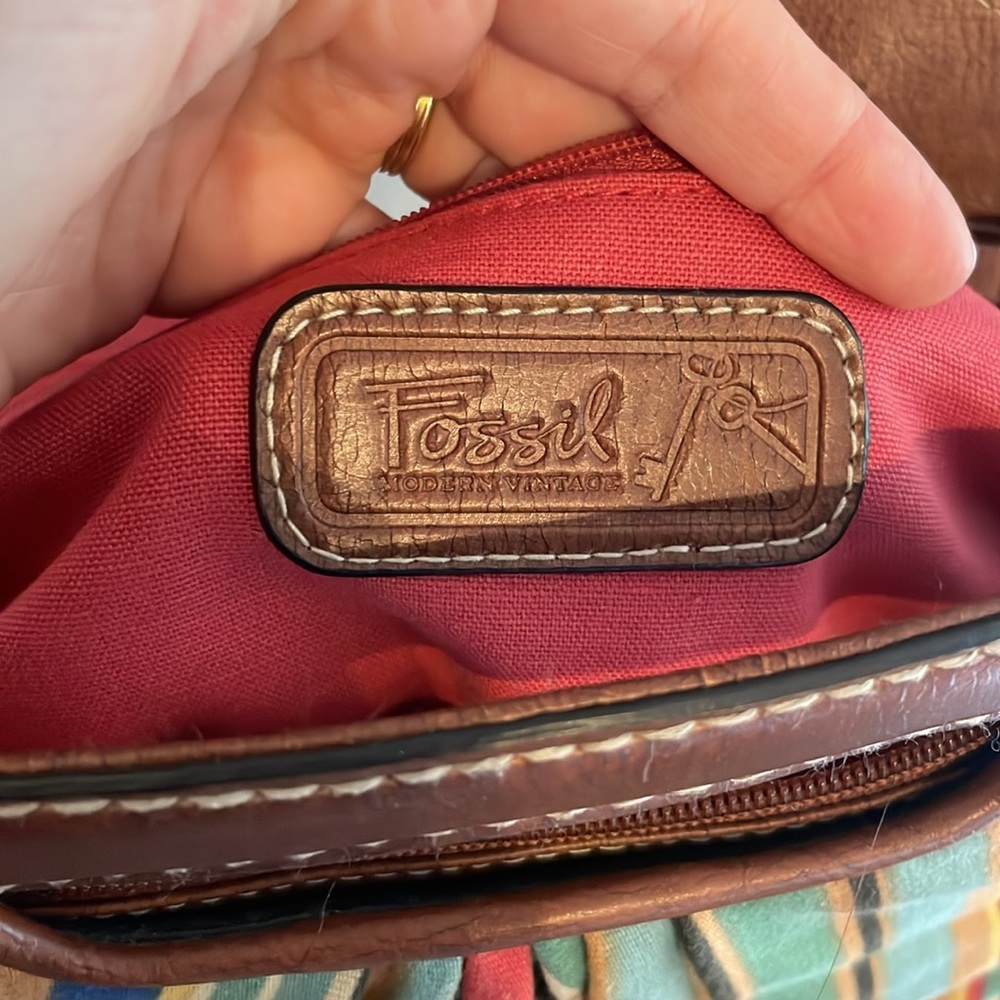 Vintage Colorful Fossil Half Moon Bag - Picture 5 of 9